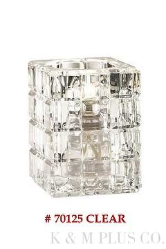 Clear Glass Candle Holder